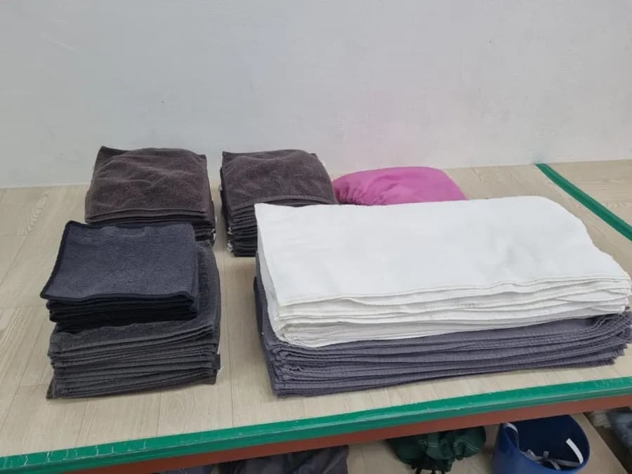 에스테틱 수건 세탁 — 얼굴용과 몸용을 섞어 돌리지 않습니다
