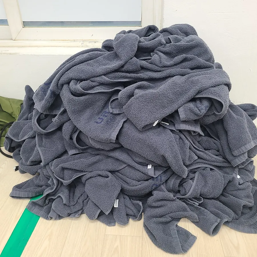필라테스 수건 세탁 작업 사진